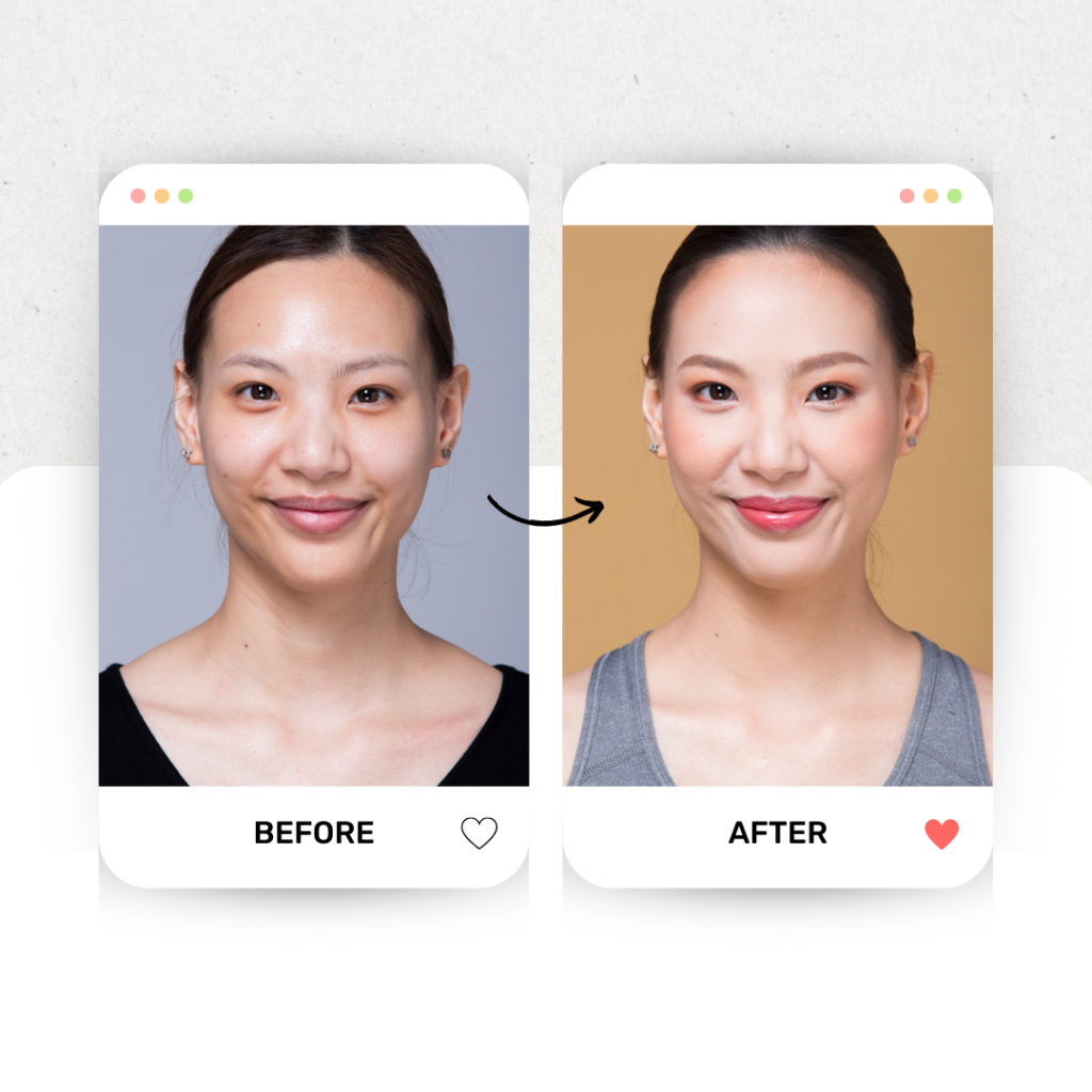 霧眉前後-霧唇前後